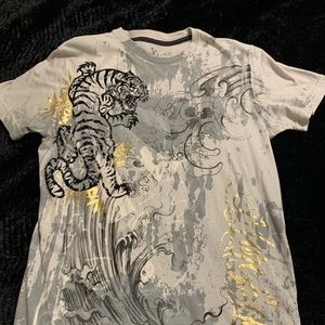 Marc Ecko shirt with gold accents size small